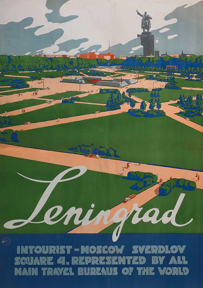 Russia Leningrad Vintage Travel Poster art print by Vintage Travel Poster for $57.95 CAD