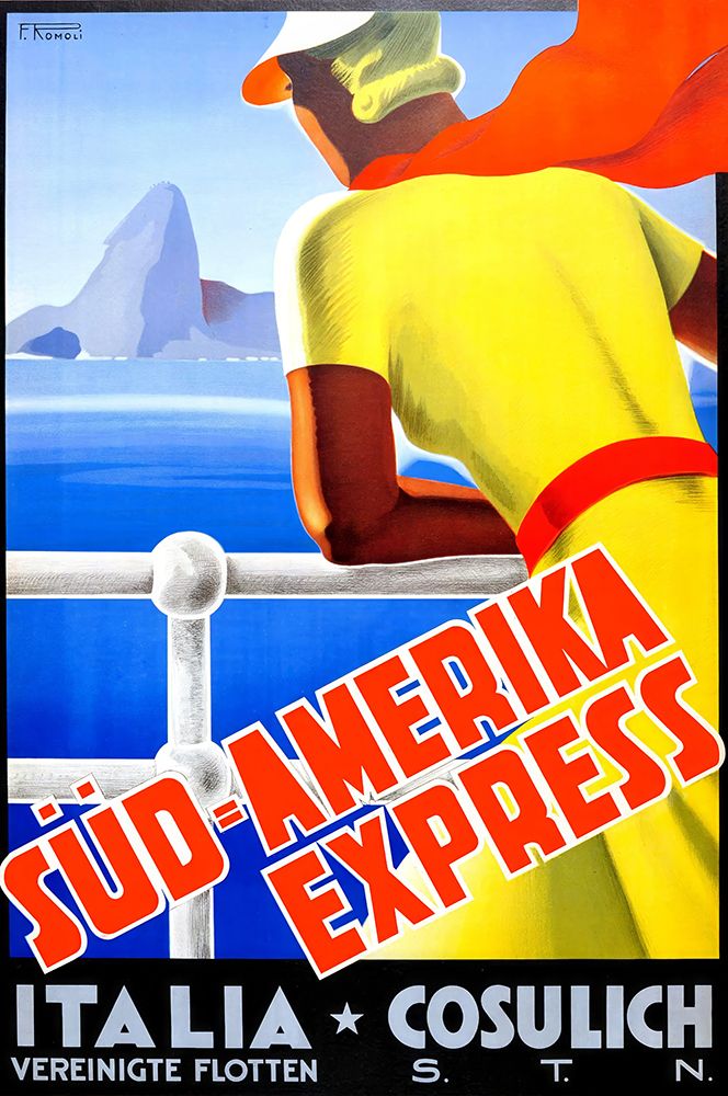 South America Express Vintage Travel Poster 1934 art print by Vintage Travel Poster for $57.95 CAD