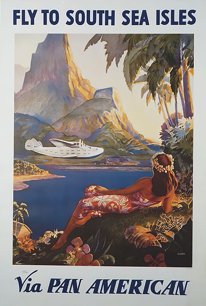 South Sea Isles Vintage Air Travel Poster art print by Vintage Travel Poster for $57.95 CAD