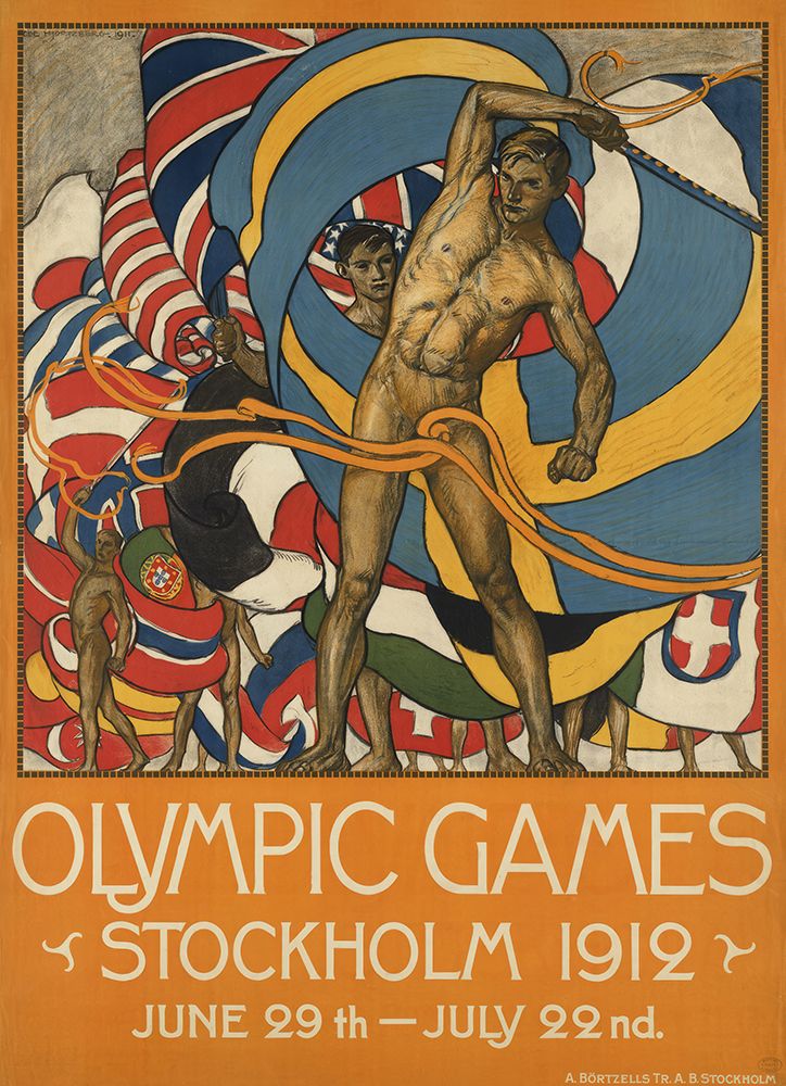 Sweden Stockholm Sports Poster 1912 art print by Vintage Travel Poster for $57.95 CAD