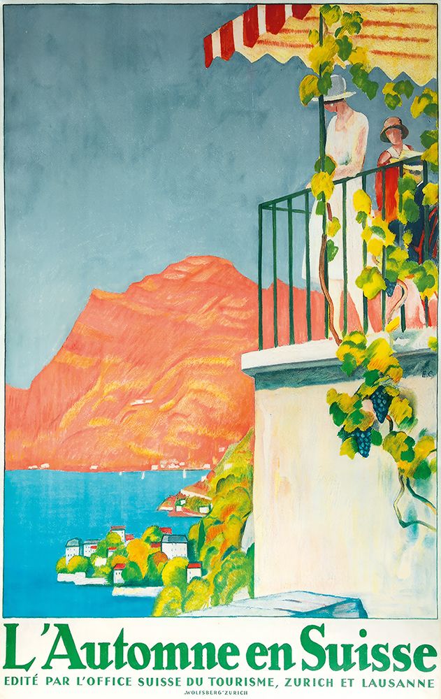 Switzerland Autumn Vintage Travel Poster art print by Vintage Travel Poster for $57.95 CAD