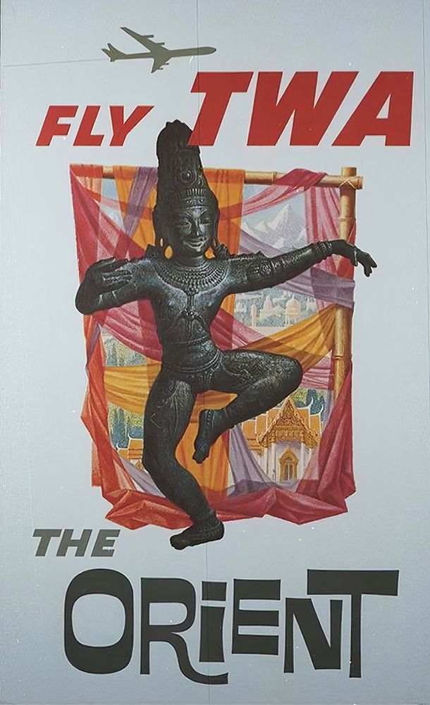The Orient Mid Century Vintage Airline Travel Poster art print by Vintage Travel Poster for $57.95 CAD