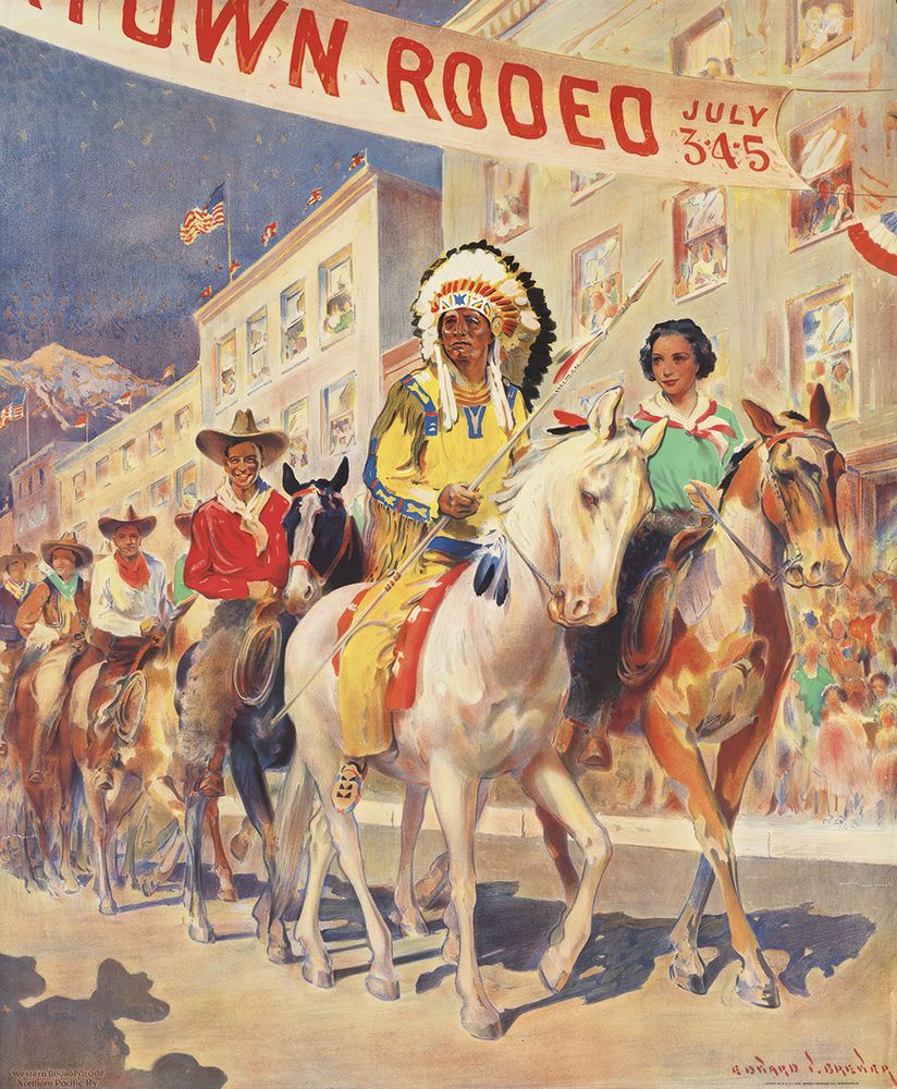Wyoming Montana by Rail Vintage Northern Pacific Railway Poster art print by Vintage Travel Poster for $57.95 CAD