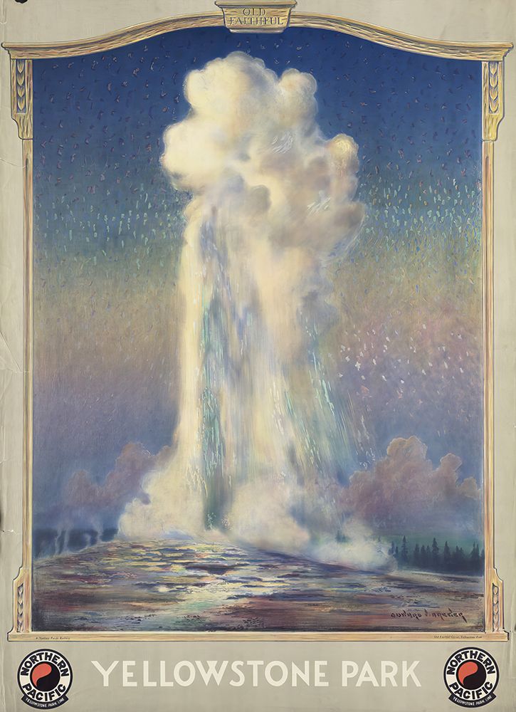 Yellowstone Park Vintage Travel Poster art print by Vintage Travel Poster for $57.95 CAD