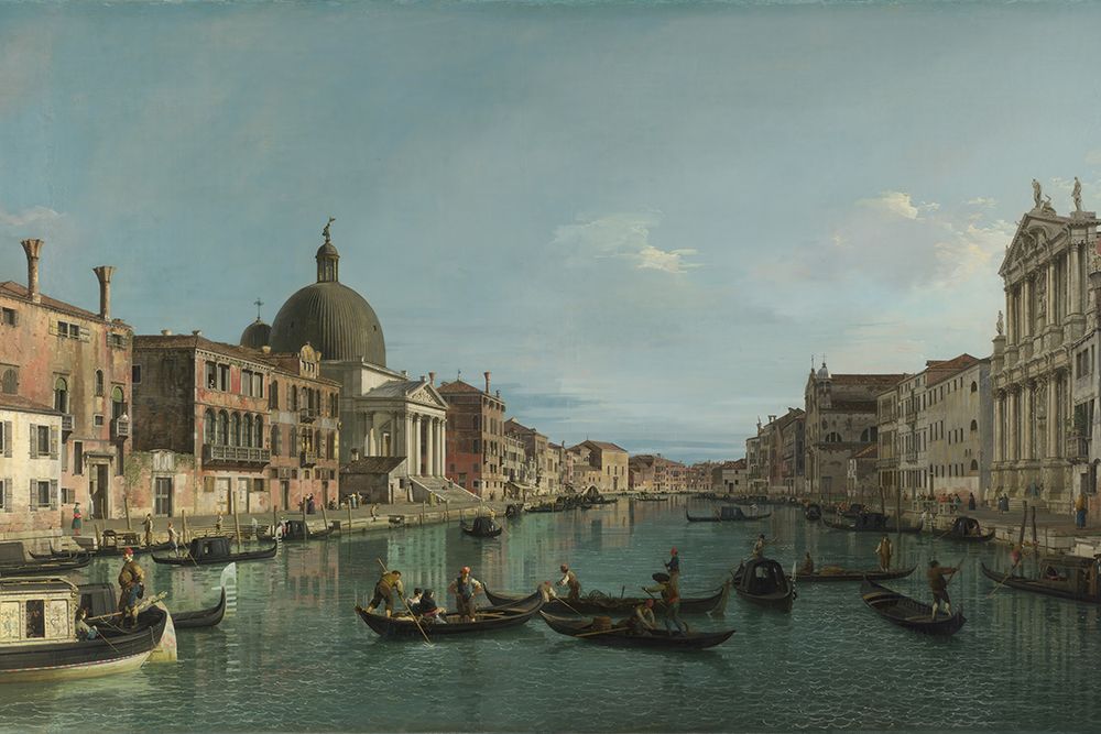 Venice The Grand Canal with S. Simeone Piccolo art print by Canaletto for $57.95 CAD