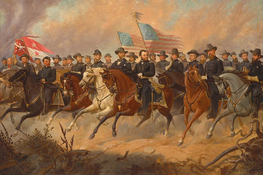 Grant and His Generals art print by Ole Peter Hansen Balling for $57.95 CAD