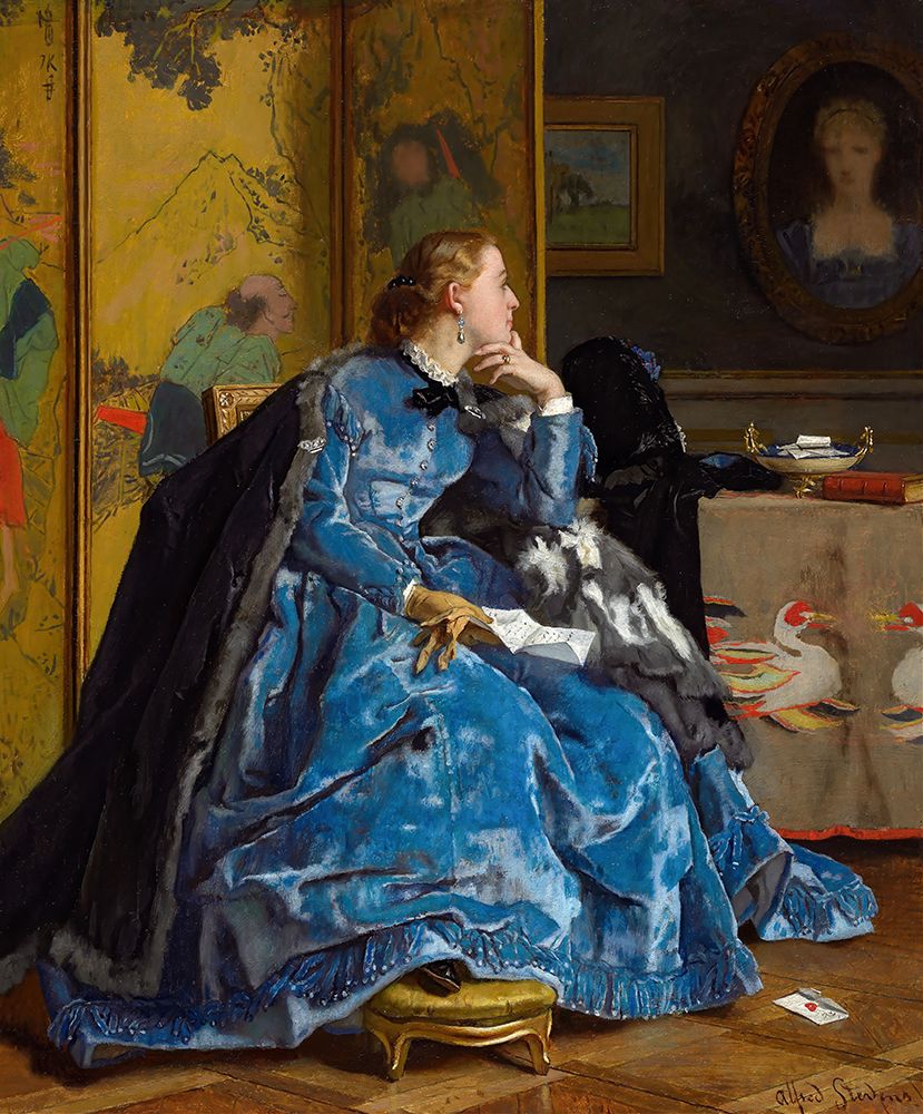 A Duchess The Blue Dress 1866 art print by Alfred Stevens for $57.95 CAD