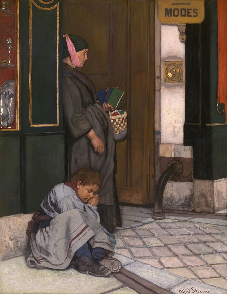 Begging Tolerated art print by Alfred Stevens for $57.95 CAD