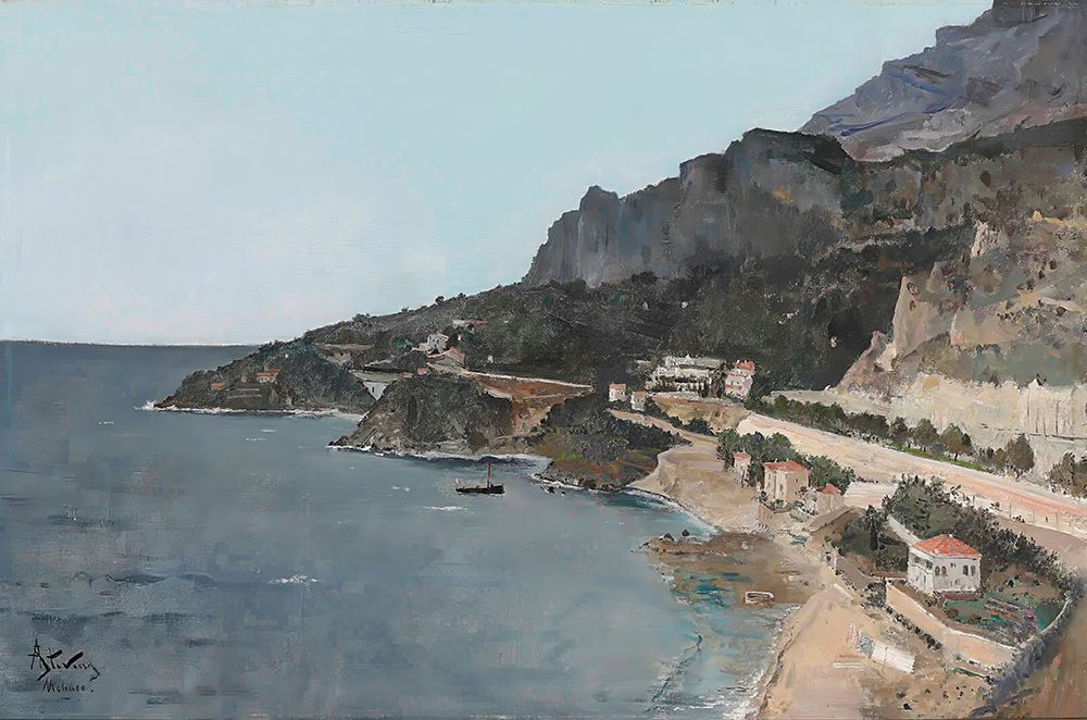 Cap Dail, View taken from the Palace of the Prince of Monaco art print by Alfred Stevens for $57.95 CAD