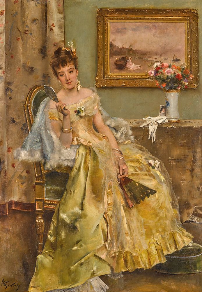 Coquetry art print by Alfred Stevens for $57.95 CAD