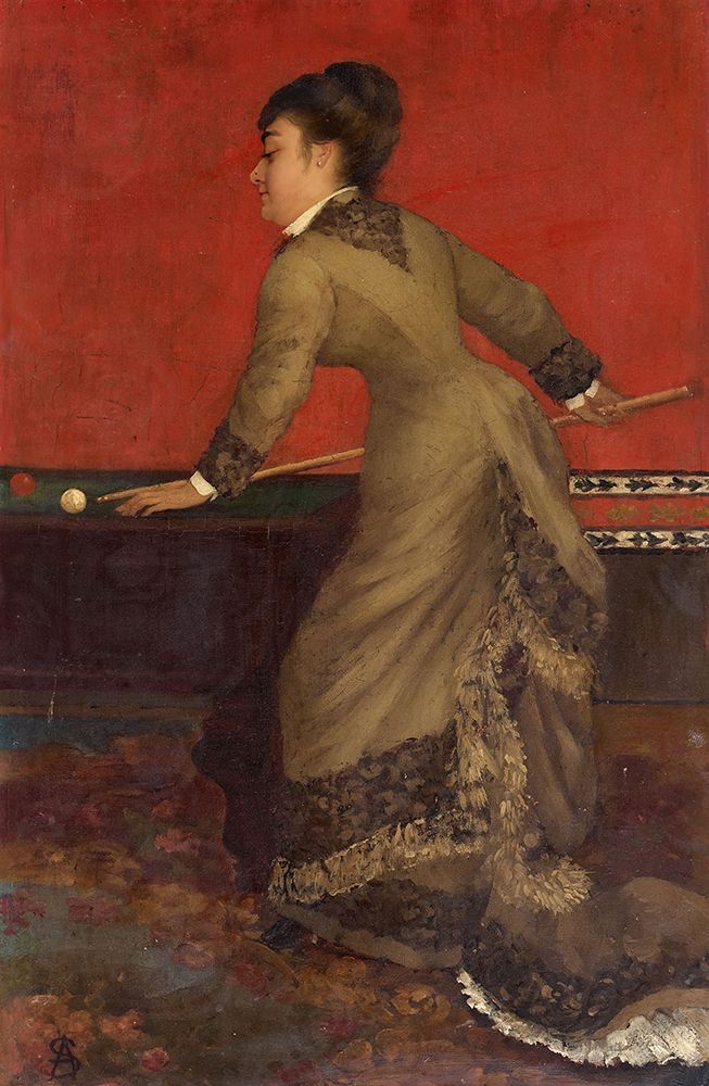 Elegant at Billiards 1906 art print by Alfred Stevens for $57.95 CAD