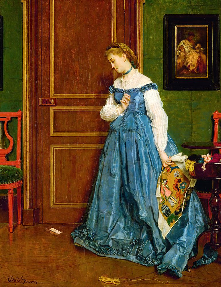 Hesitation, Madame Monteaux 1867 art print by Alfred Stevens for $57.95 CAD