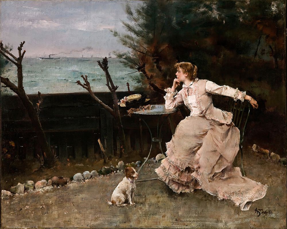 In Deep Thought 1881 art print by Alfred Stevens for $57.95 CAD