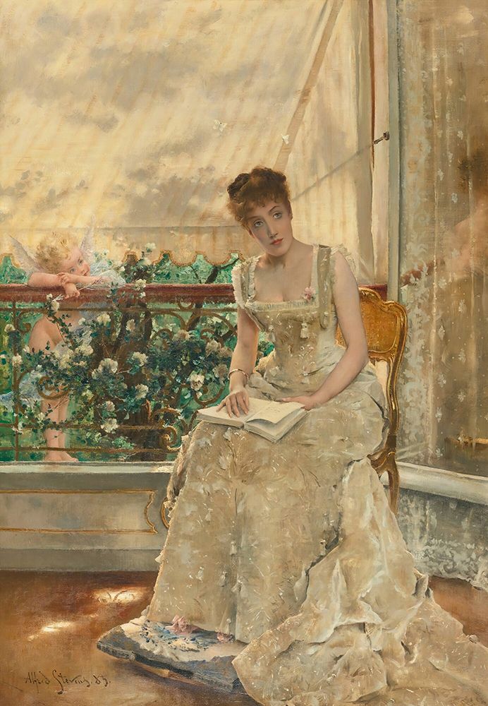 Woman and Love, Love That Comes 1885 art print by Alfred Stevens for $57.95 CAD