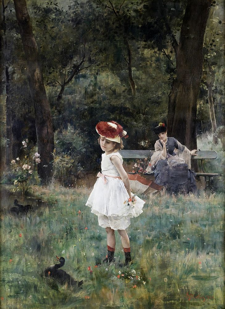 The Duck Girl 1881 art print by Alfred Stevens for $57.95 CAD