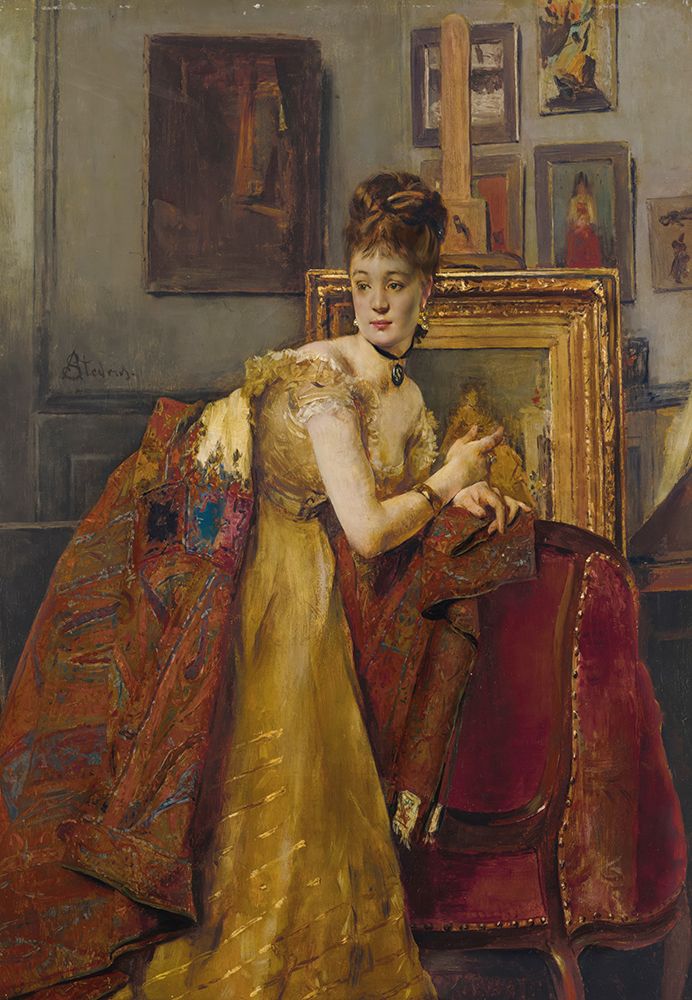 The ballroom toilet art print by Alfred Stevens for $57.95 CAD