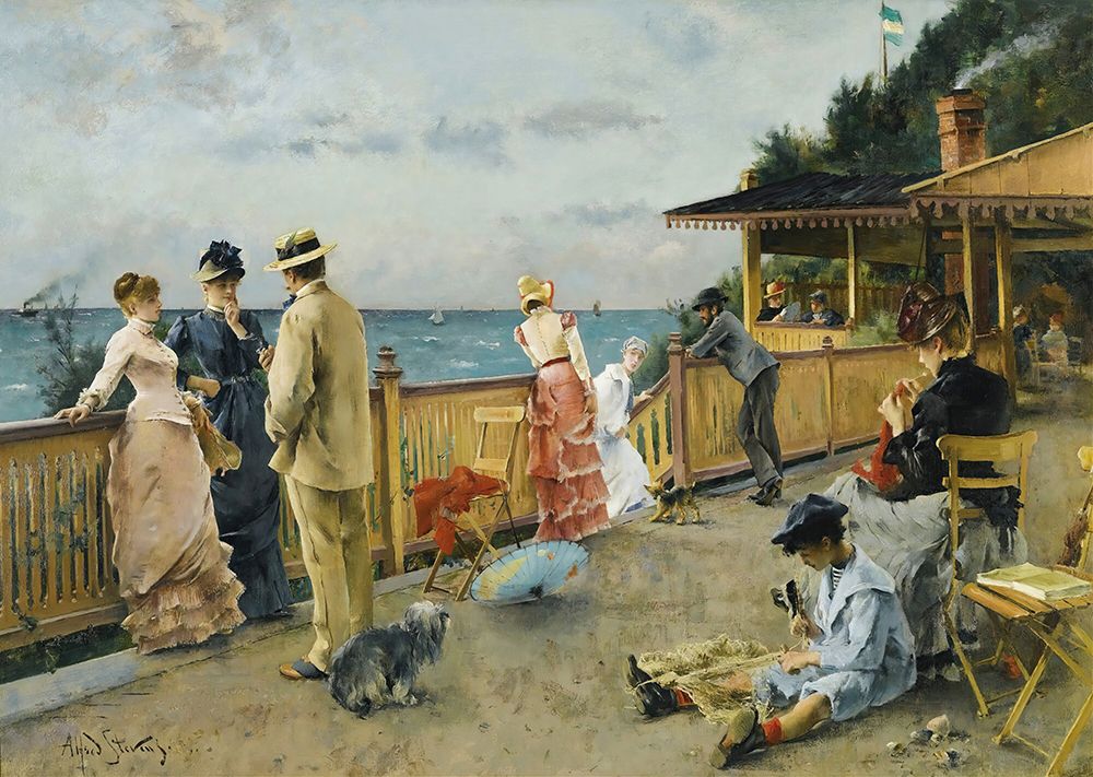 The Villa Des Falaises In Sainte Adresse 1884 art print by Alfred Stevens for $57.95 CAD