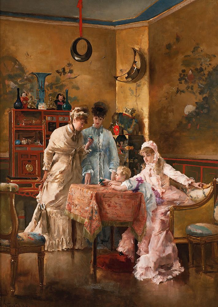 The Visitors 1881 art print by Alfred Stevens for $57.95 CAD