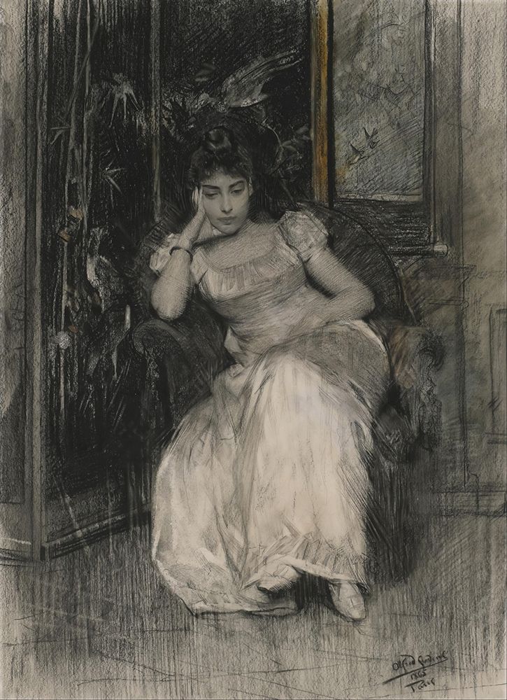 Mademoiselle de Clermont Tonnerre 1865 art print by Alfred Stevens for $57.95 CAD