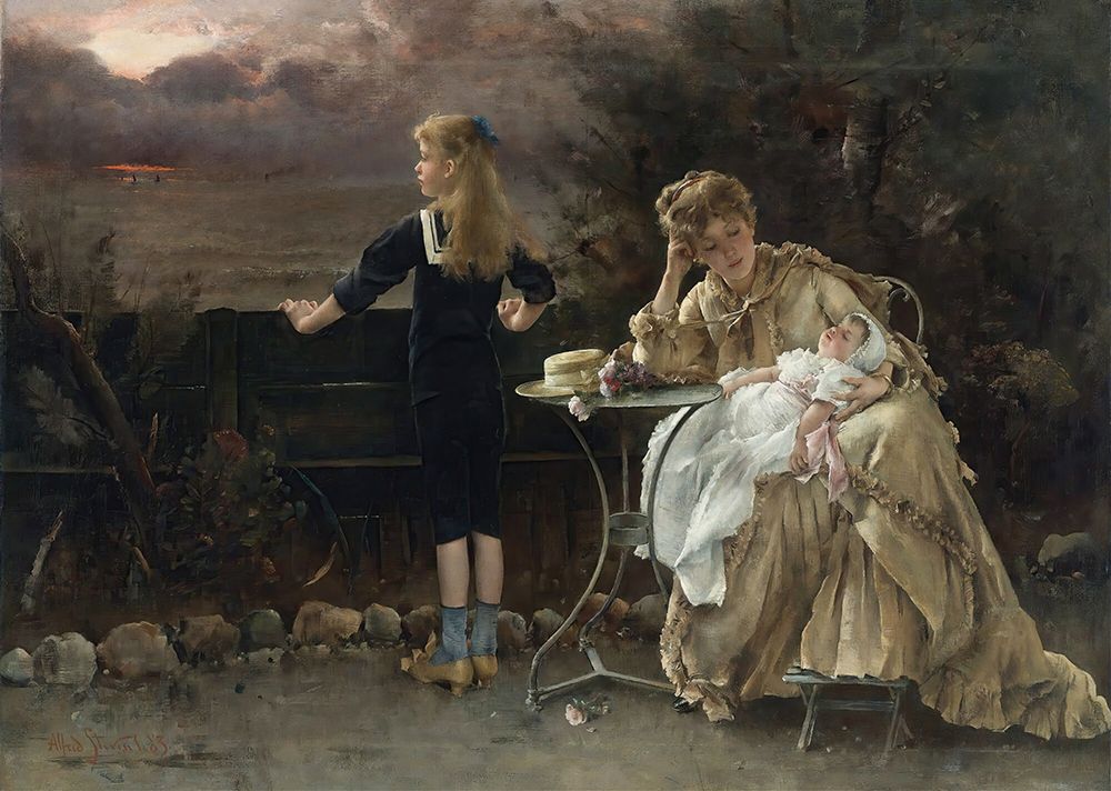 Mother and Her Children 1883 art print by Alfred Stevens for $57.95 CAD