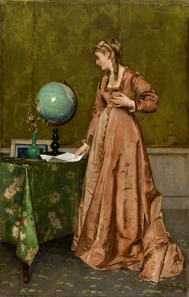 News from Afar 1860 art print by Alfred Stevens for $57.95 CAD