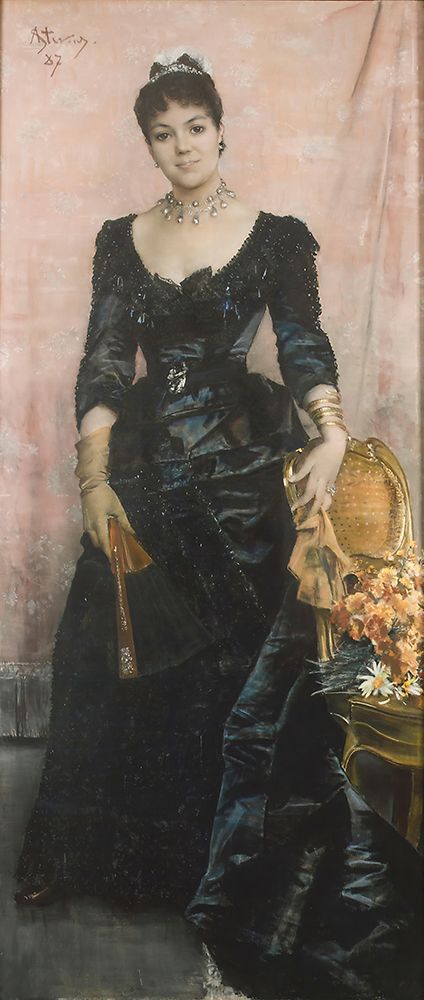 Portrait Of Baroness Du Mesnil De Saint Front 1887 art print by Alfred Stevens for $57.95 CAD