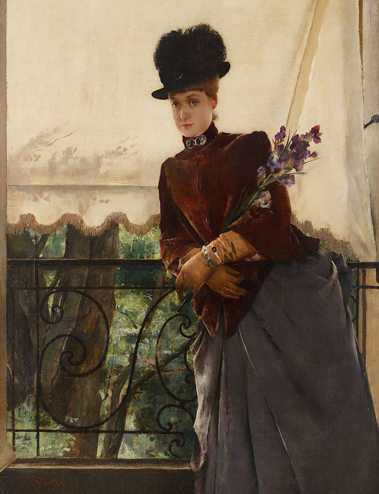 Portrait of Mademoiselle Dubois 1884 art print by Alfred Stevens for $57.95 CAD