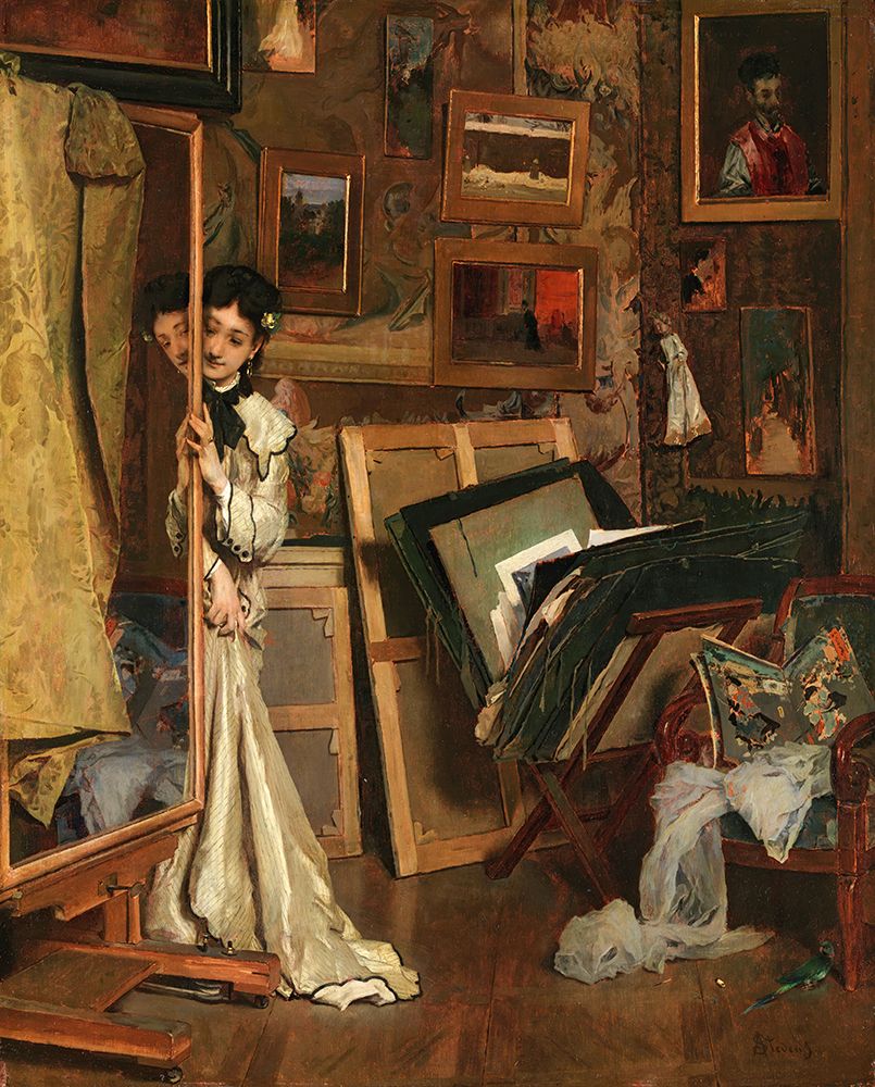 The Psyche My Studio 1871 art print by Alfred Stevens for $57.95 CAD
