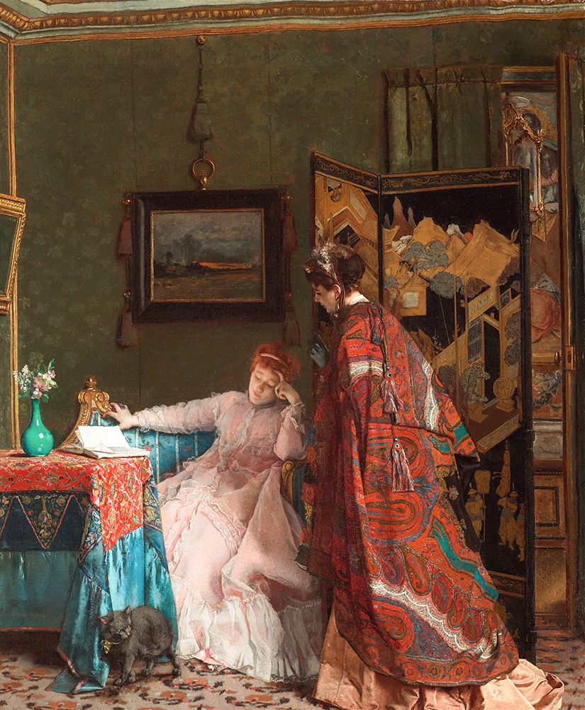 The Visit 1869 art print by Alfred Stevens for $57.95 CAD