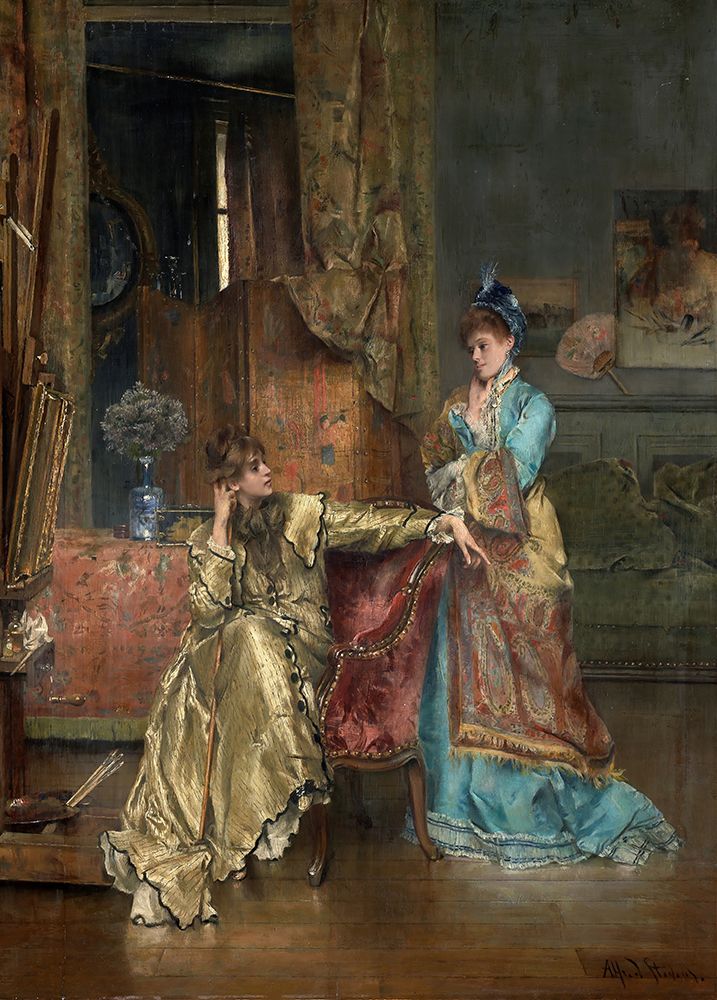 The Visit 1870 art print by Alfred Stevens for $57.95 CAD