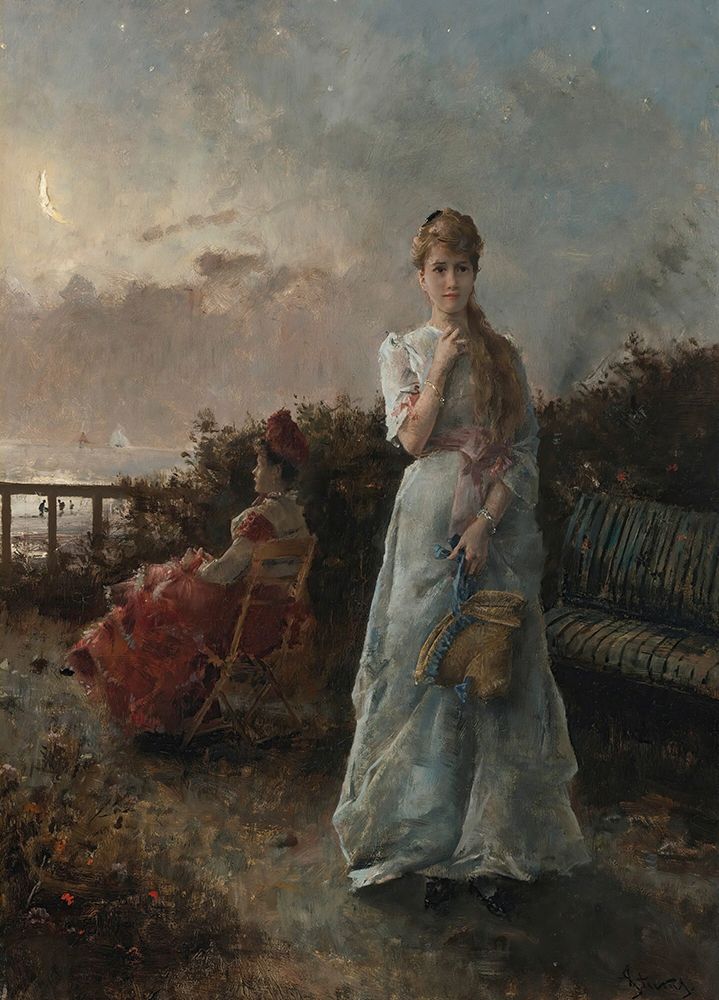An Evening At The Sea art print by Alfred Stevens for $57.95 CAD