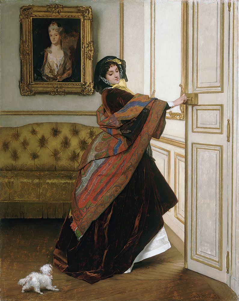 Will you go out with me, Fido 1859 art print by Alfred Stevens for $57.95 CAD