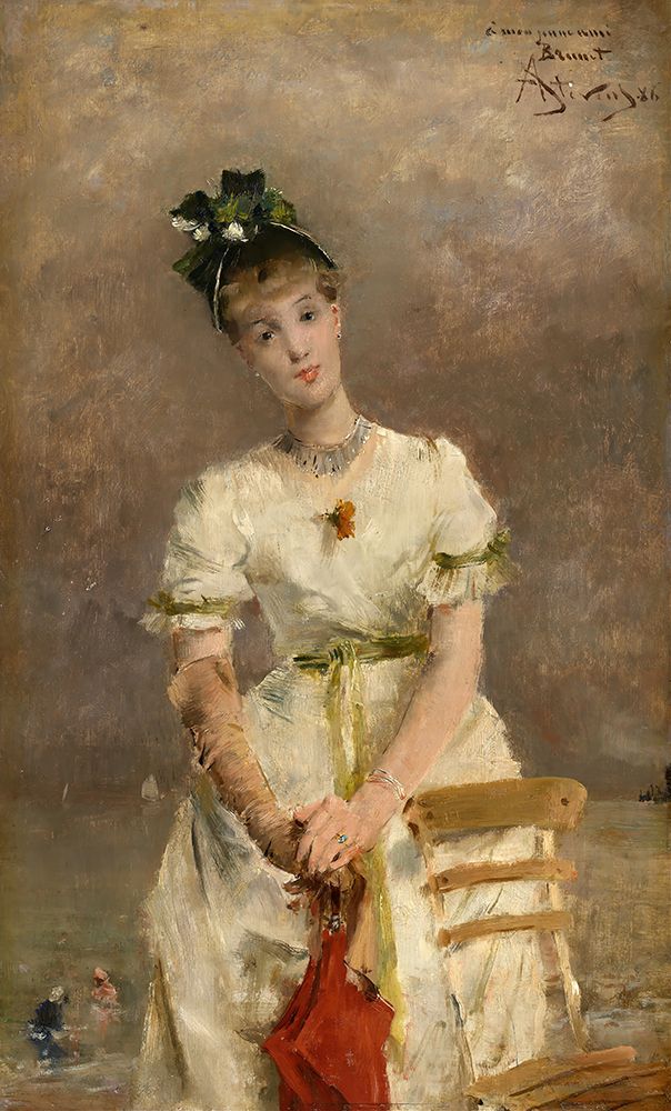Young Woman By The Sea 1886 art print by Alfred Stevens for $57.95 CAD
