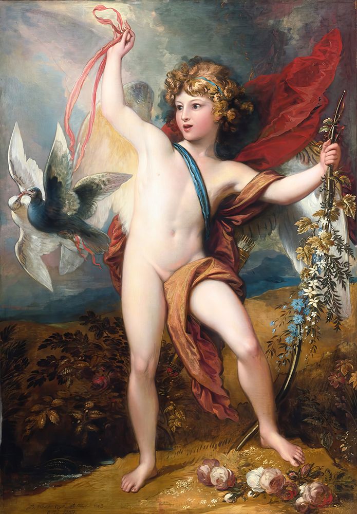 Cupid Releasing Two Doves 1798 art print by Benjamin West for $57.95 CAD