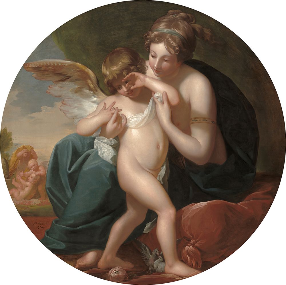 Cupid, Stung by a Bee, Is Cherished by his Mother 1774 art print by Benjamin West for $57.95 CAD