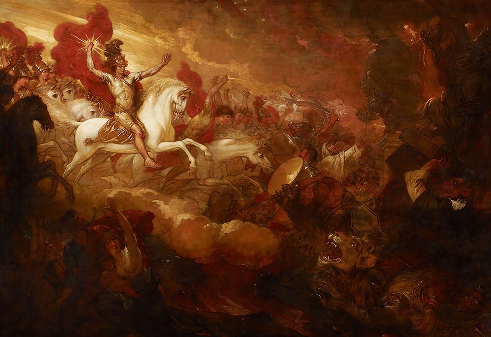 Destruction of the Beast and the False Prophet 1804 art print by Benjamin West for $57.95 CAD