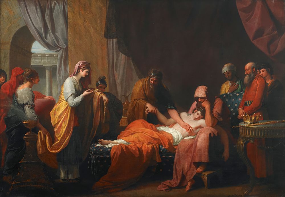 Erasistratus the Physician Discovers the Love of Antiochus for Stratonice 1772 art print by Benjamin West for $57.95 CAD