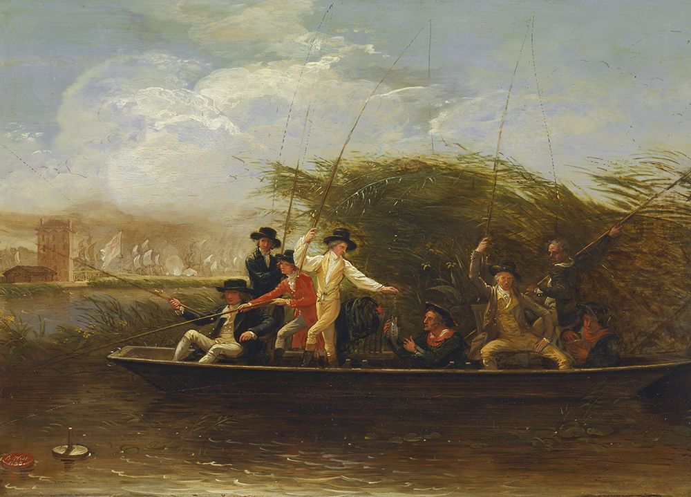 Gentlemen Fishing 1794 art print by Benjamin West for $57.95 CAD