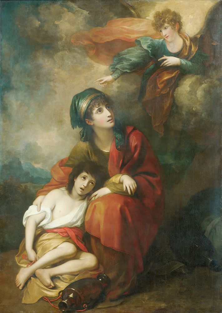 Hagar and Ishmael 1776 art print by Benjamin West for $57.95 CAD