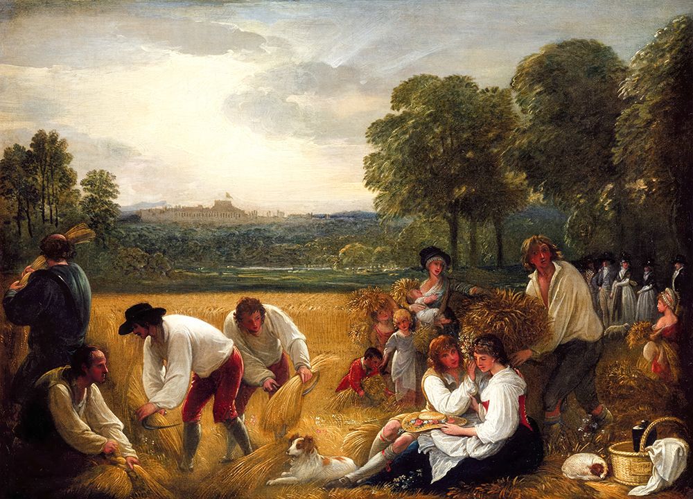 Harvesting at Windsor 1795 art print by Benjamin West for $57.95 CAD
