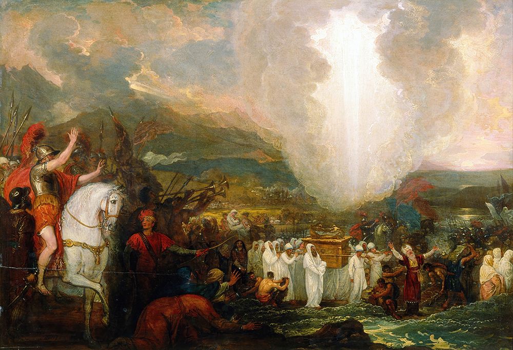 Joshua passing the River Jordan with the Ark of the Covenant 1800 art print by Benjamin West for $57.95 CAD