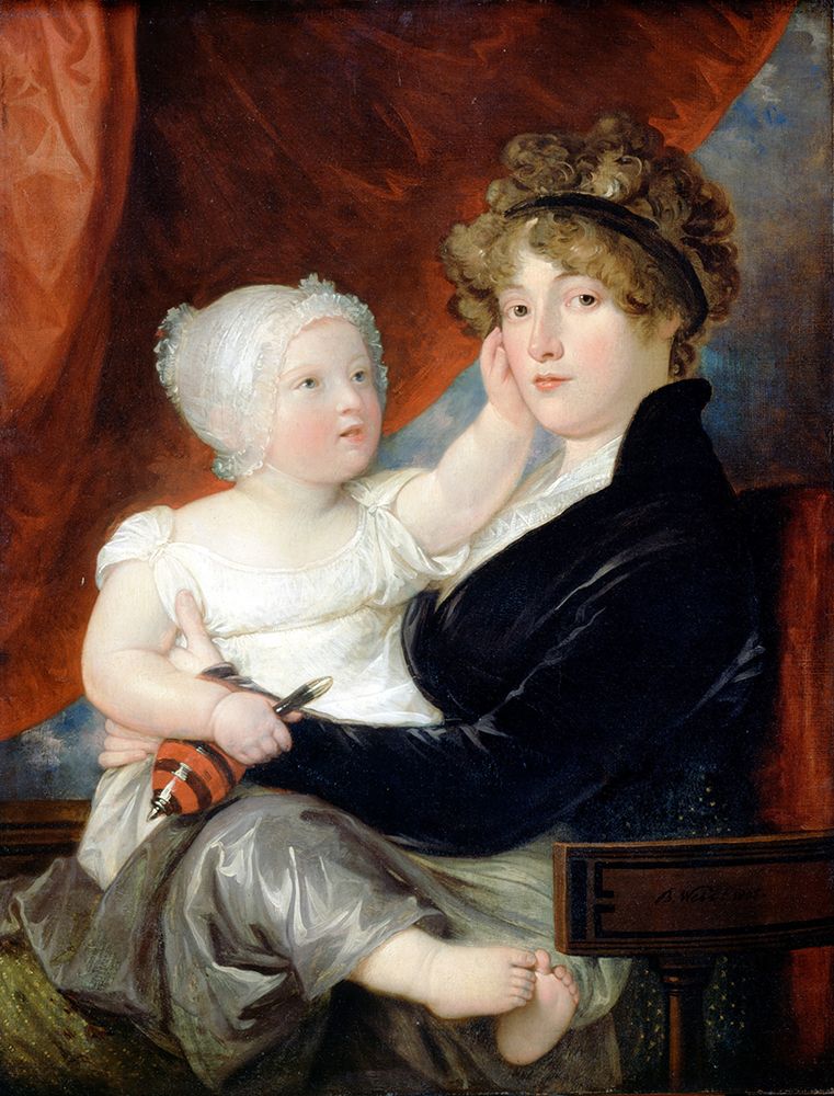 Mrs Benjamin West with her son Benjamin West art print by Benjamin West for $57.95 CAD