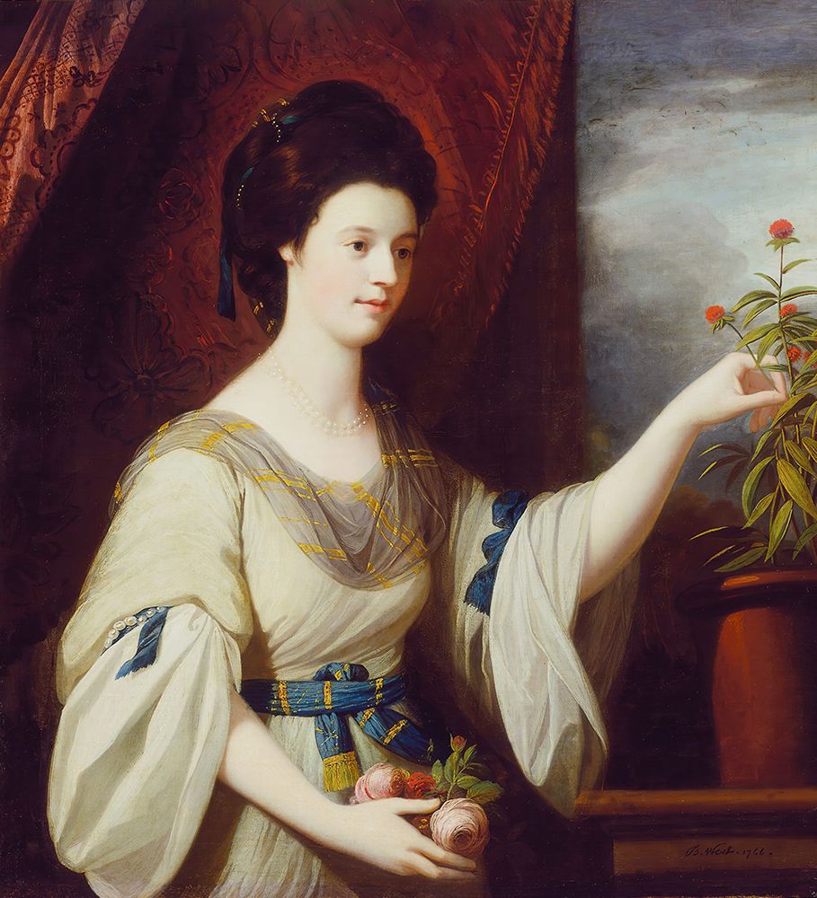Portrait of Diana Mary Barker 1766 art print by Benjamin West for $57.95 CAD