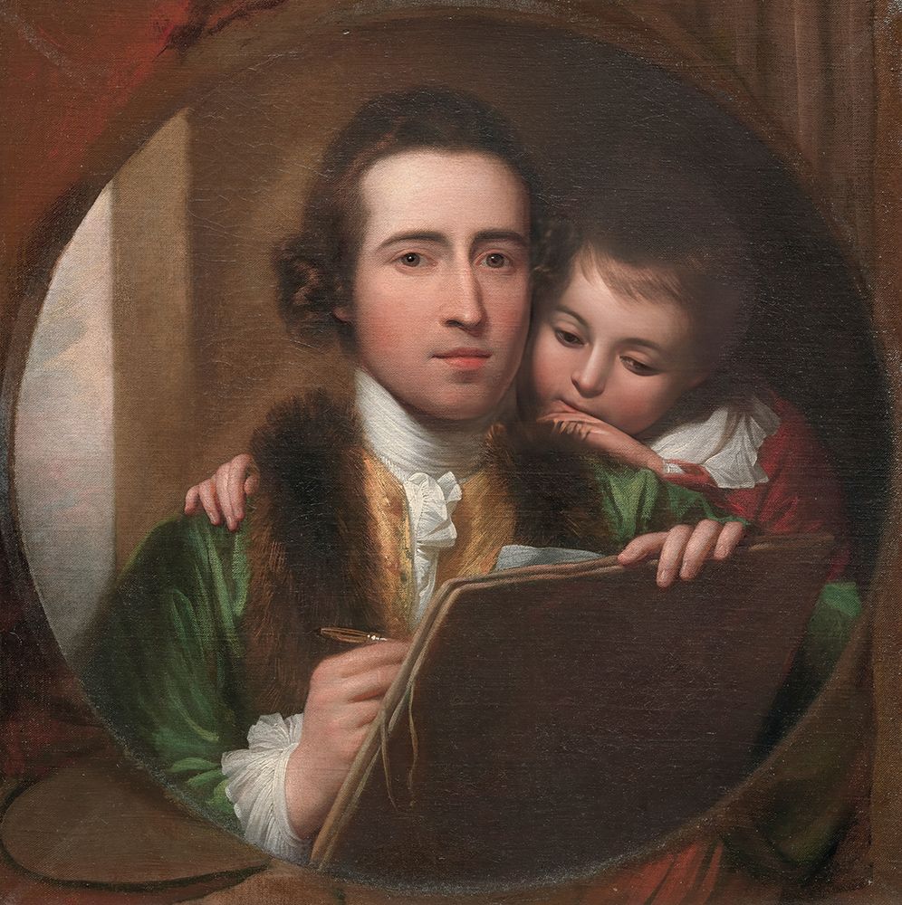 The Artist and His Son Raphael 1773 art print by Benjamin West for $57.95 CAD