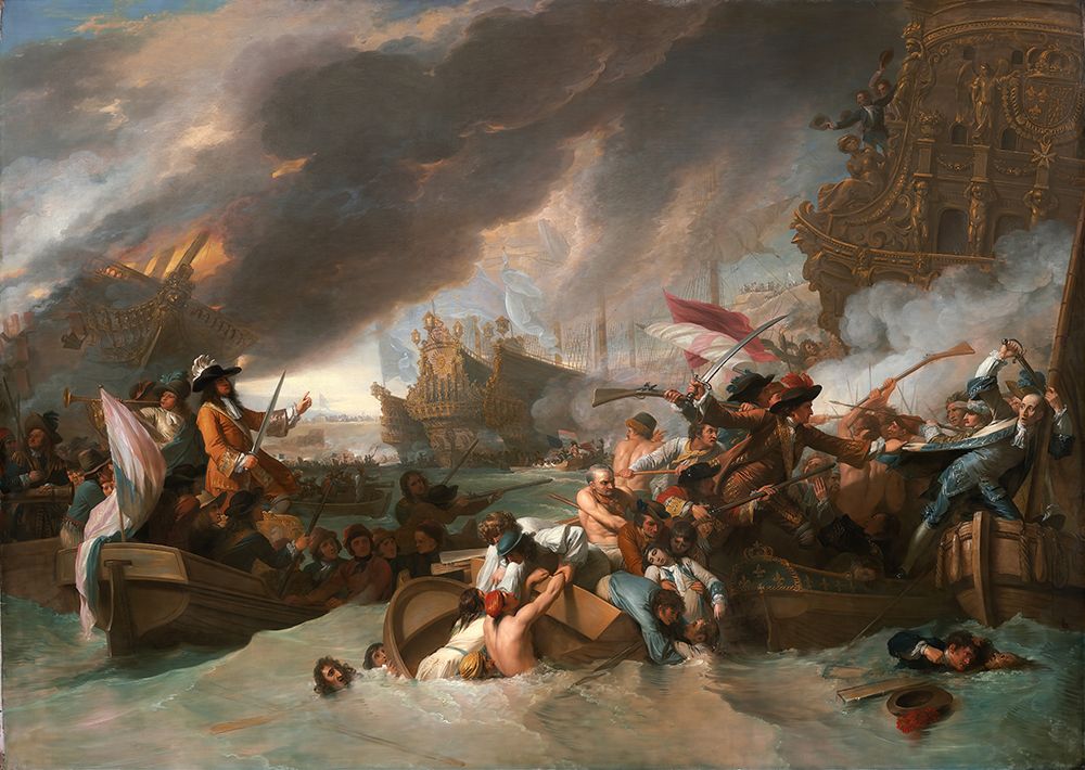 The Battle of La Hogue 1778 art print by Benjamin West for $57.95 CAD