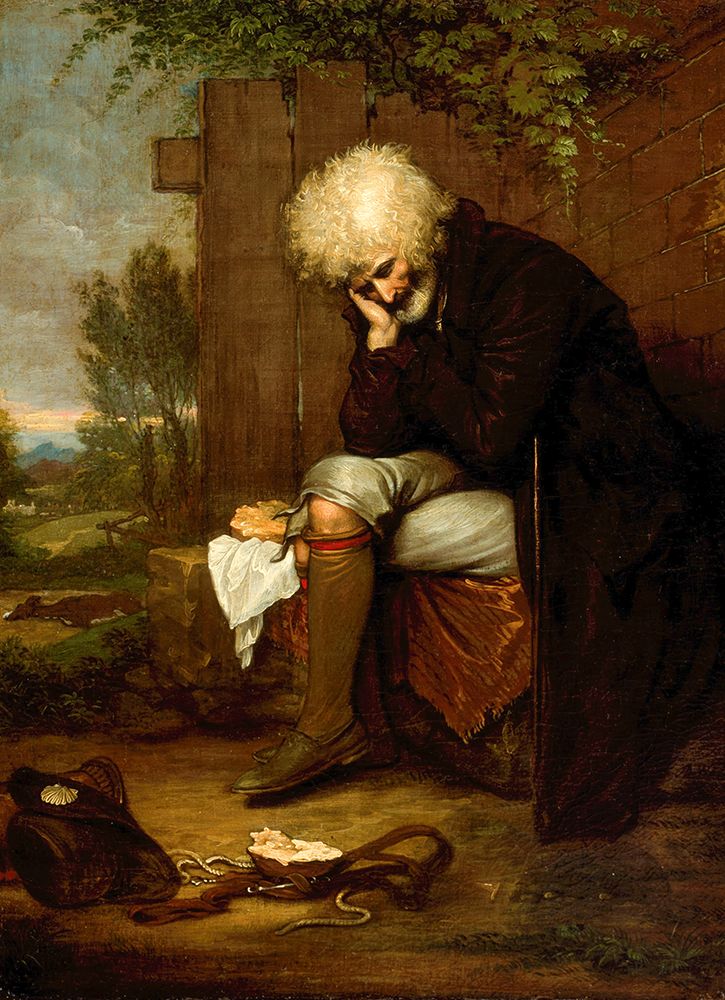 The Pilgrim Mourning His Dead Ass 1800 art print by Benjamin West for $57.95 CAD