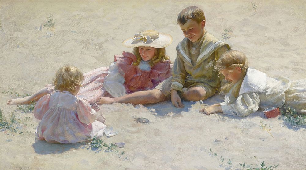 Children By The Seashore 1896 art print by Charles Courtney Curran for $57.95 CAD
