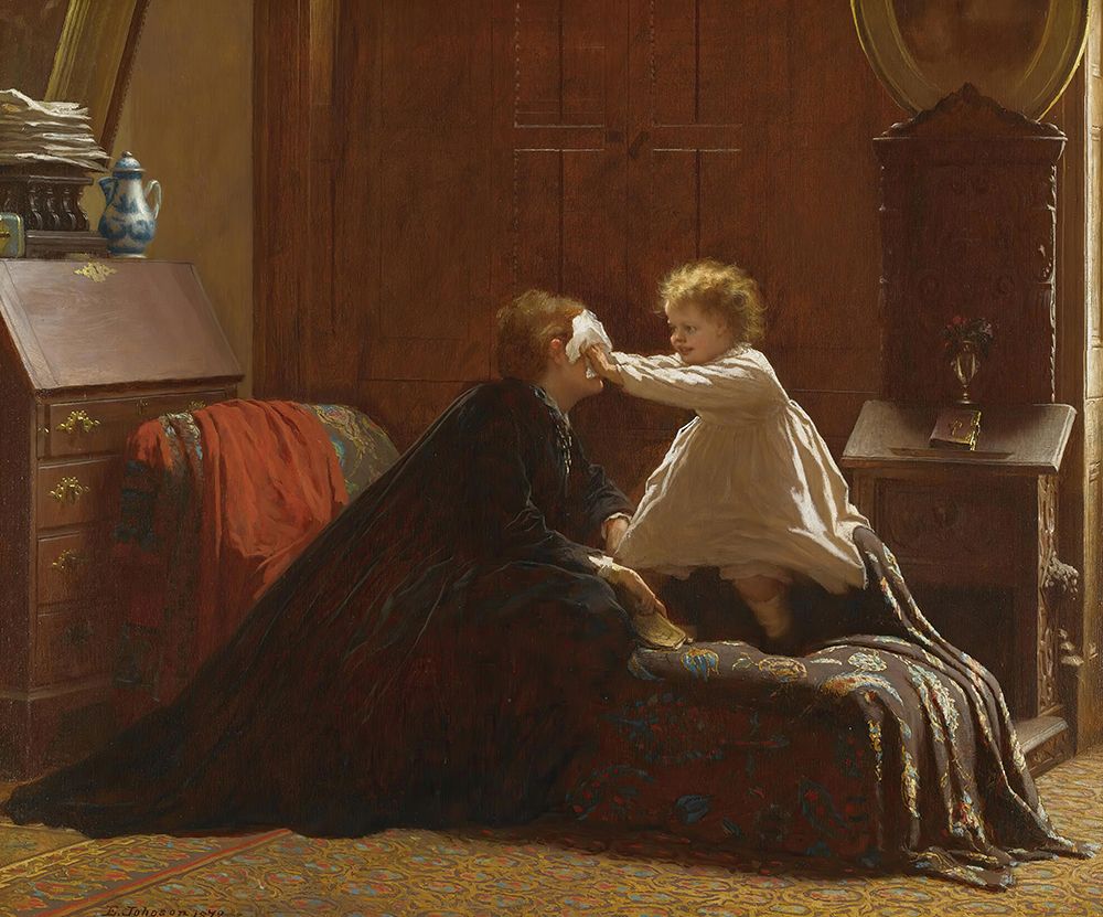 Bo Peep, The Peep 1872 art print by Eastman Johnson for $57.95 CAD
