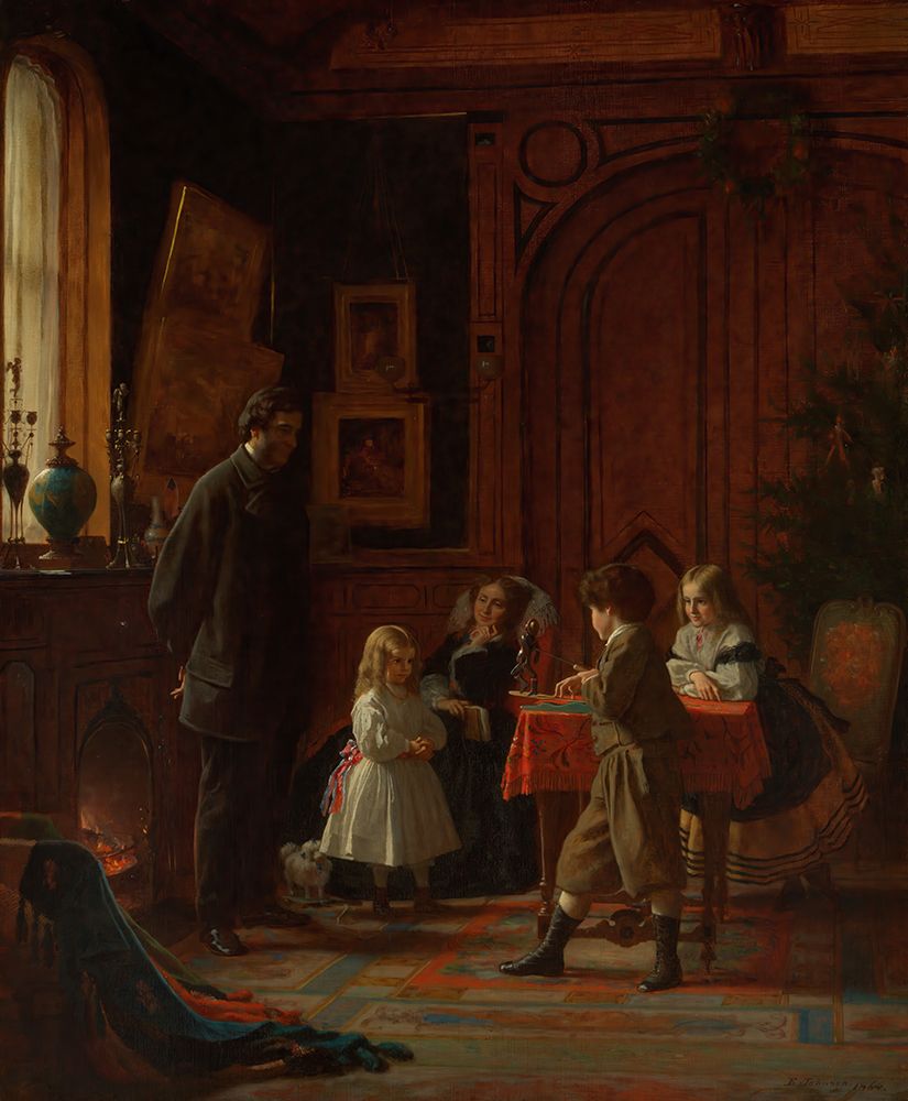 Christmas Time, The Blodgett Family 1864 art print by Eastman Johnson for $57.95 CAD