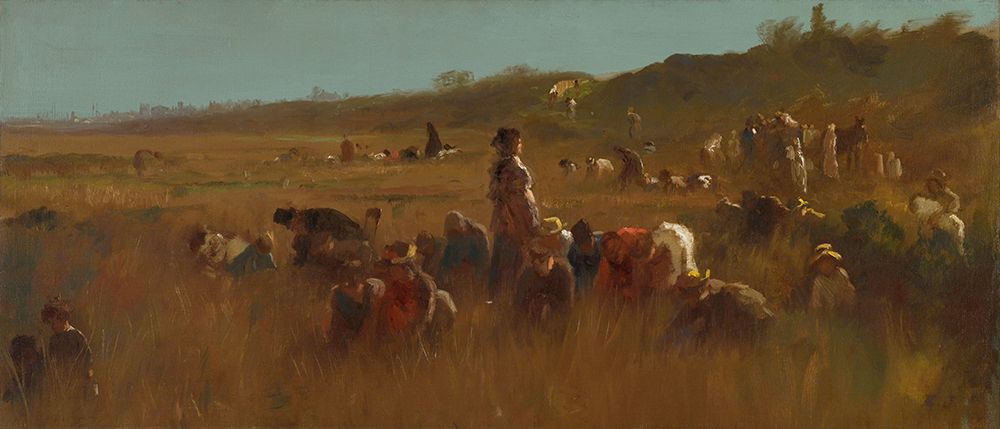 Cranberry Pickers, Nantucket 1879 art print by Eastman Johnson for $57.95 CAD